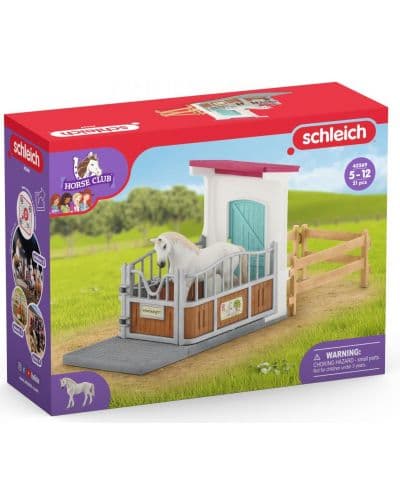 Игрален комплект Schleich Horse Club - Открит бокс за коне