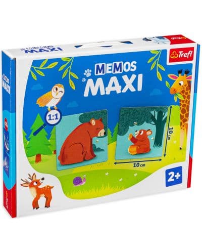 Настолна мемори игра Memos Maxi - Животинки родители и деца - Детска