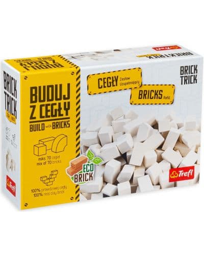 Декоративни тухлички за строене Trefl Brick Trick Refill - Бели