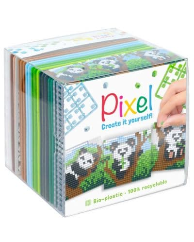 Креативен комплект с пиксели Pixelhobby Classic - Куб, Панди