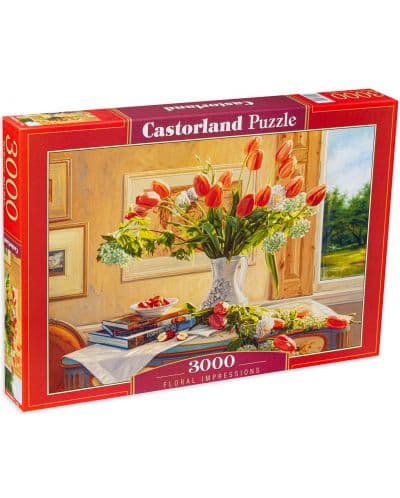 Пъзел Castorland от 3000 части - Цветя на масата