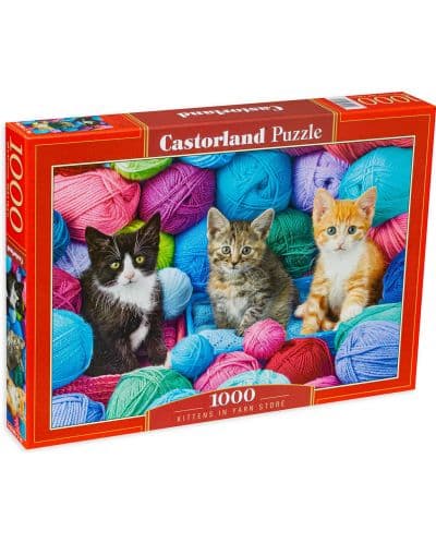 Пъзел Castorland от 1000 части - Котета в прежди