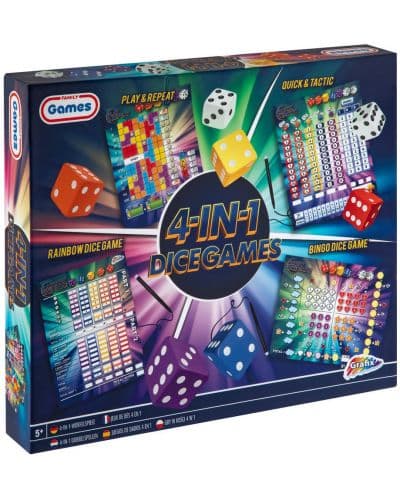 Комплект настолни игри Grafix - Игри със зарове, 4 в 1