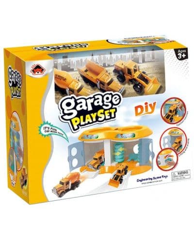 Игрален комплект Felyx Toys - Автомивка за строителни машини