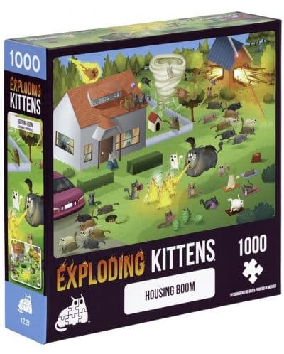 Пъзел Exploding Kittens от 1000 части - На двора