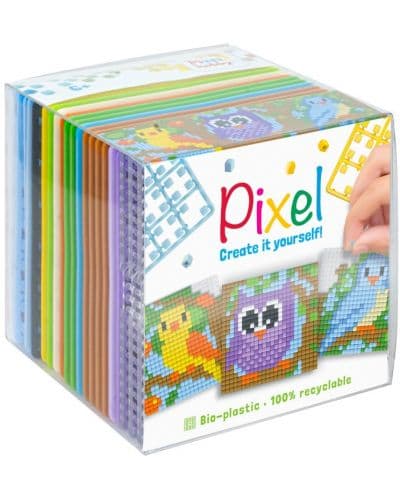 Креативен куб с пиксели Pixelhobby - Pixel Classic, Птици