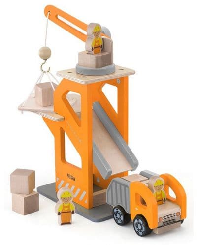 Игрален комплект Viga - Кран с камион
