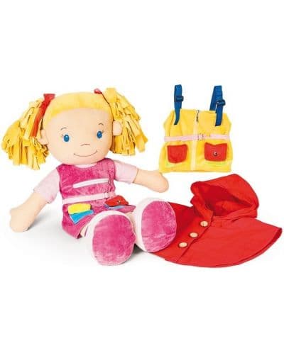 Кукла за игра Nowa Szkola - Момиче с дрехи, 75 cm