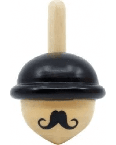 Детска играчка Svoora - Господинът, дървен пумпал Spinning Hats
