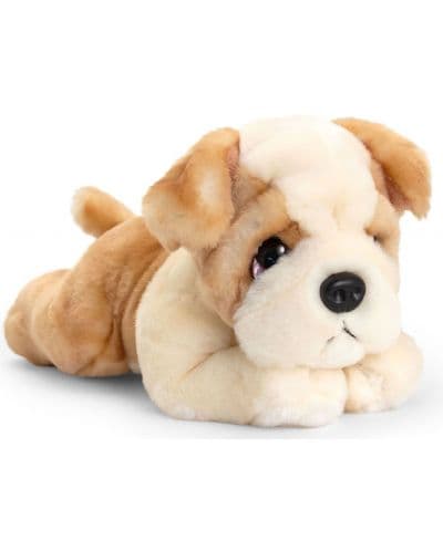 Плюшена играчка Keel Toys - Булдог, легнал, 25 cm