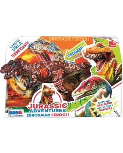 Интерактивна играчка RS Toys - Динозавър със звук, кафяв