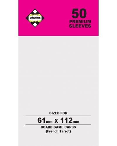 Протектори за карти Kaissa Premium Sleeves 61 x 112 mm (French Tarot) - 50 бр.