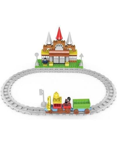 Конструктор Raya Toys - Влак с релси, 109 части