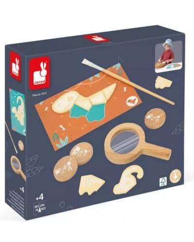 Дървена игра Janod - Дино разкопки