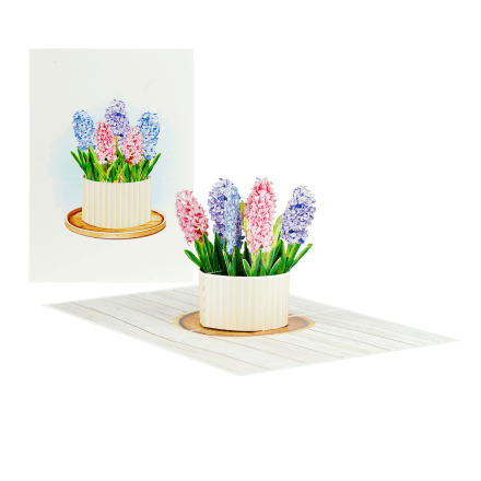 KIRIORI POP UP / 3D Поздравителна картичка "Зюмбюл", 1бр.