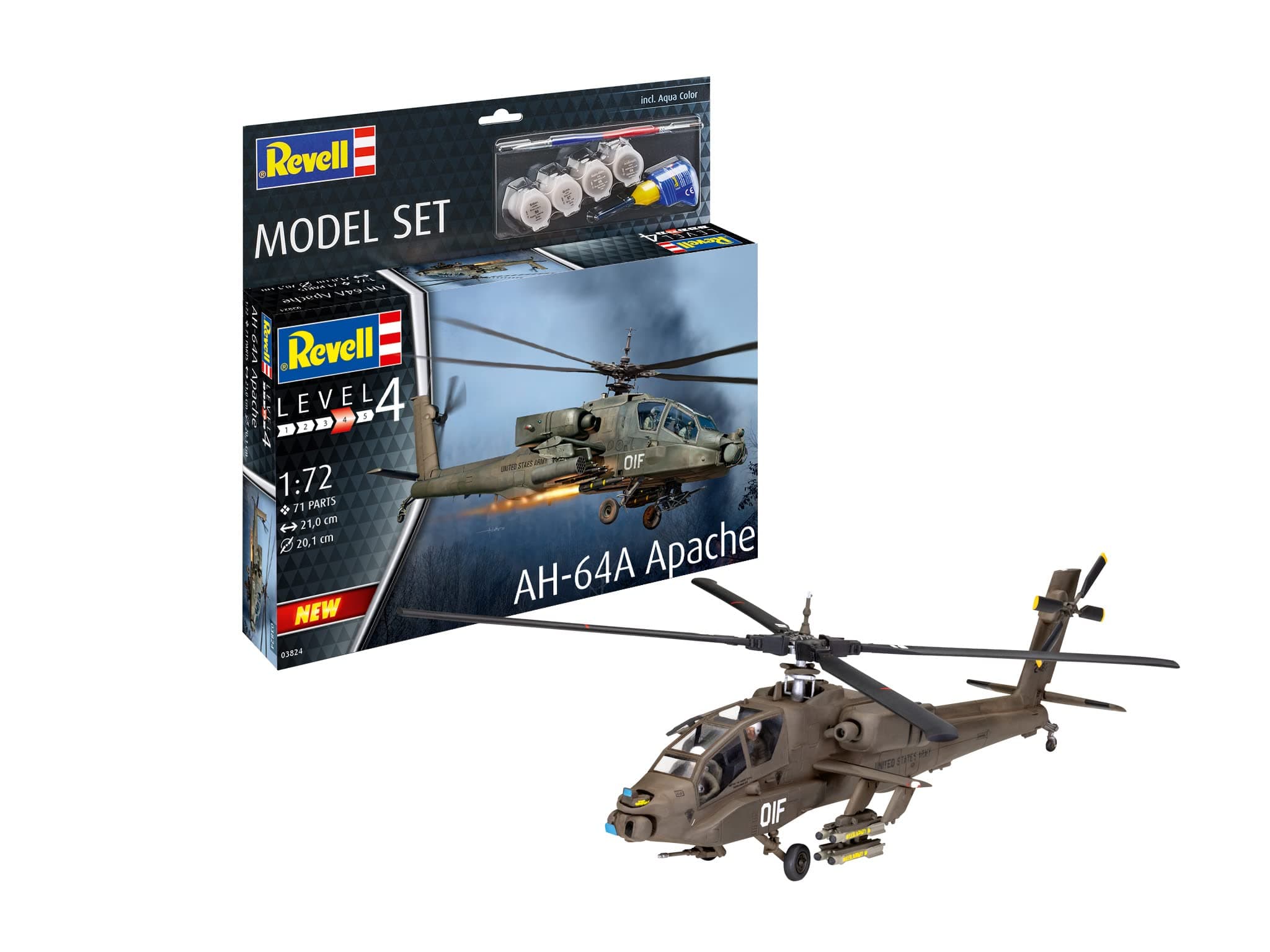 Revell Model Set AH-64A Apache 1:72