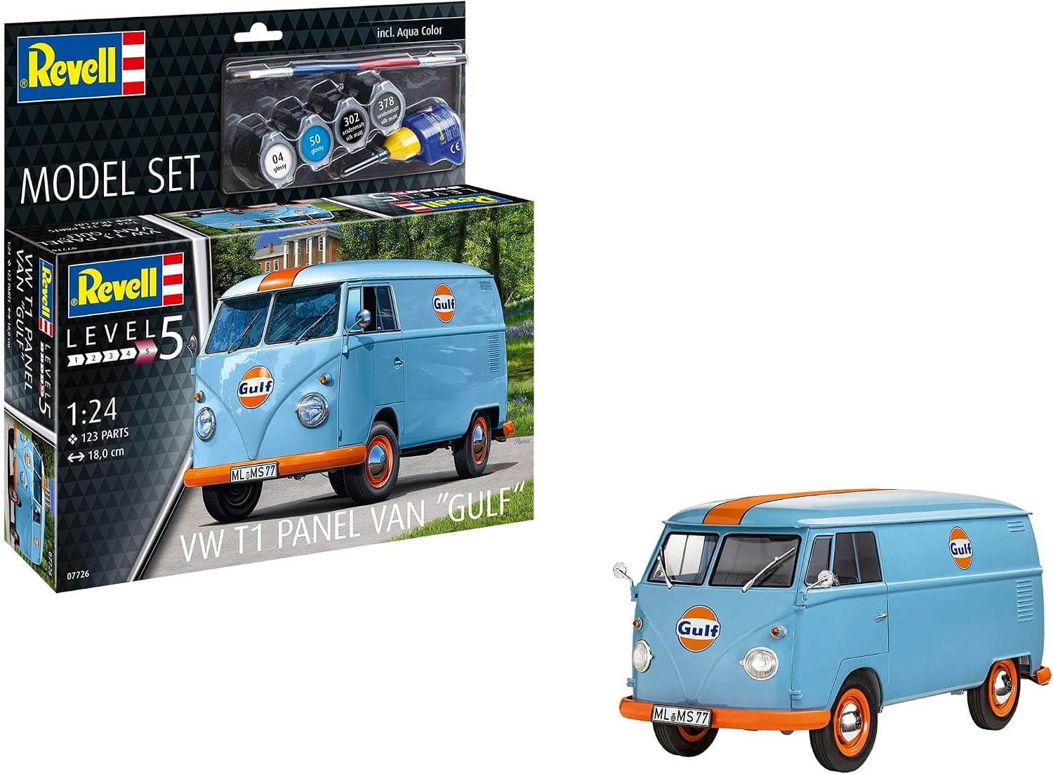 Revell Model Set VW T1 Panel Van Gulf Decoration 1:24