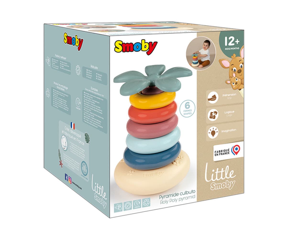 Smoby - Little: Roly Poly пирамида с рингове за подреждане