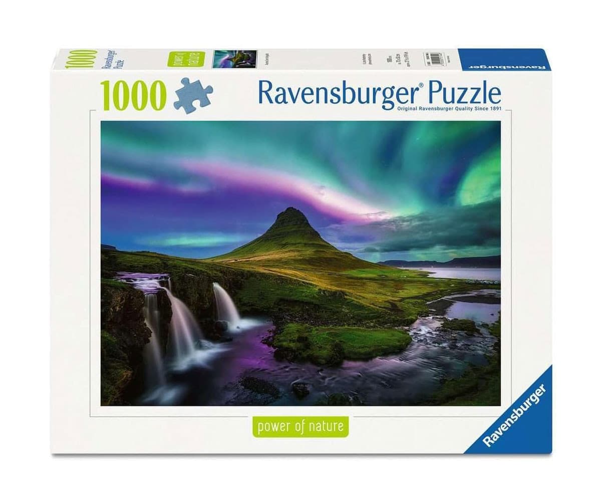 Пъзел Ravensburger 1000 ел. - Северно сияние над Киркюфел, Исландия