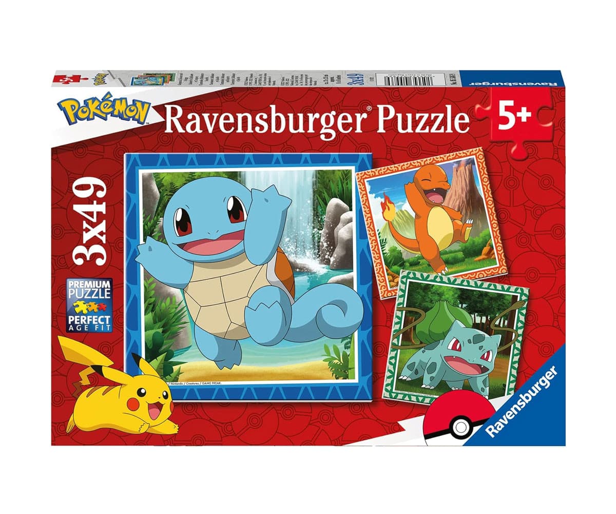 Пъзел Ravensburger 3x49 ел. - Покемони