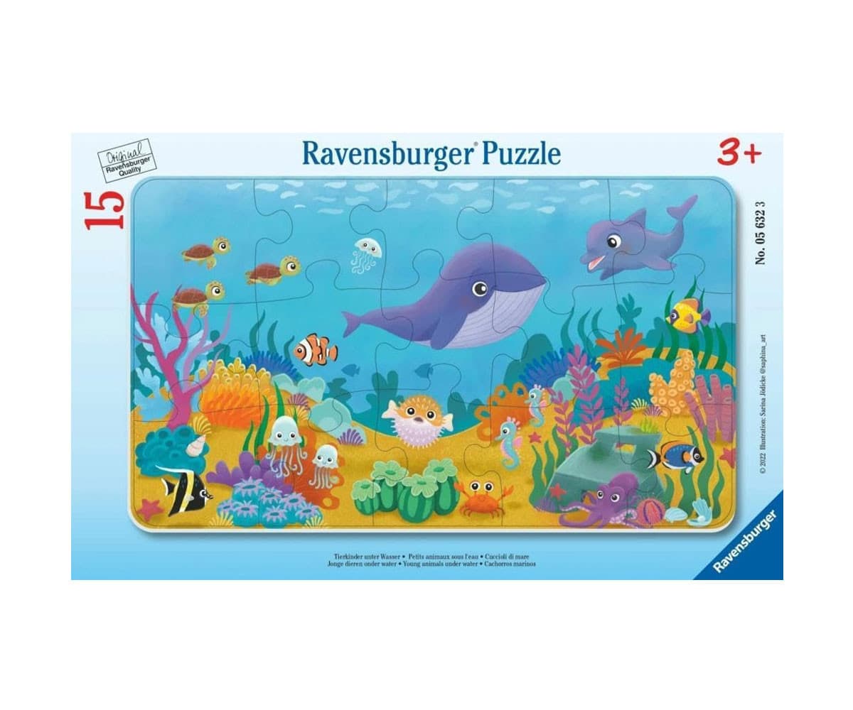 Пъзел Ravensburger 15 ел. - Малки животинки под водата