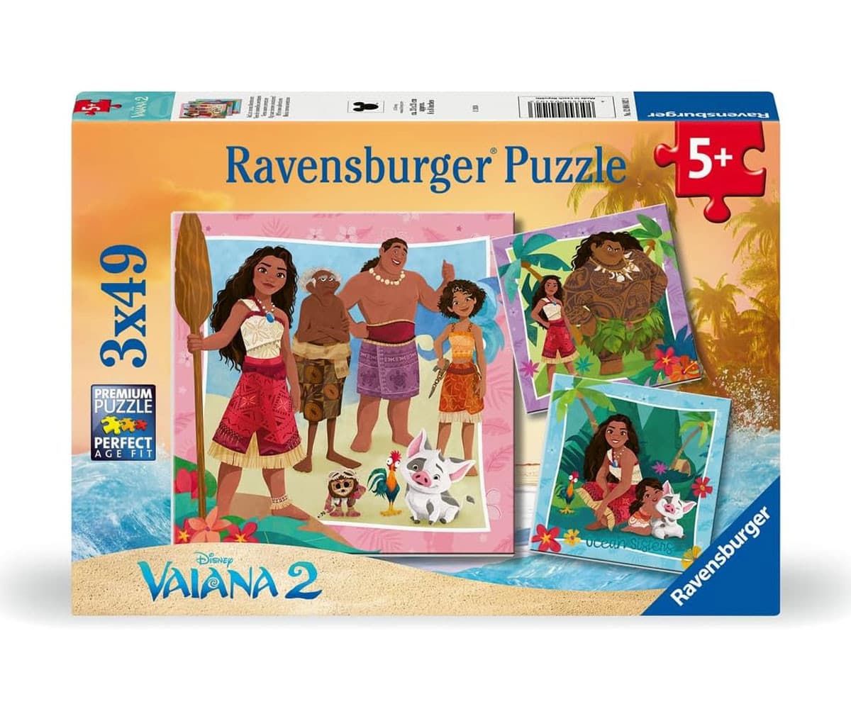Пъзел Ravensburger 3x49 ел. - Дисни Ваяна 2
