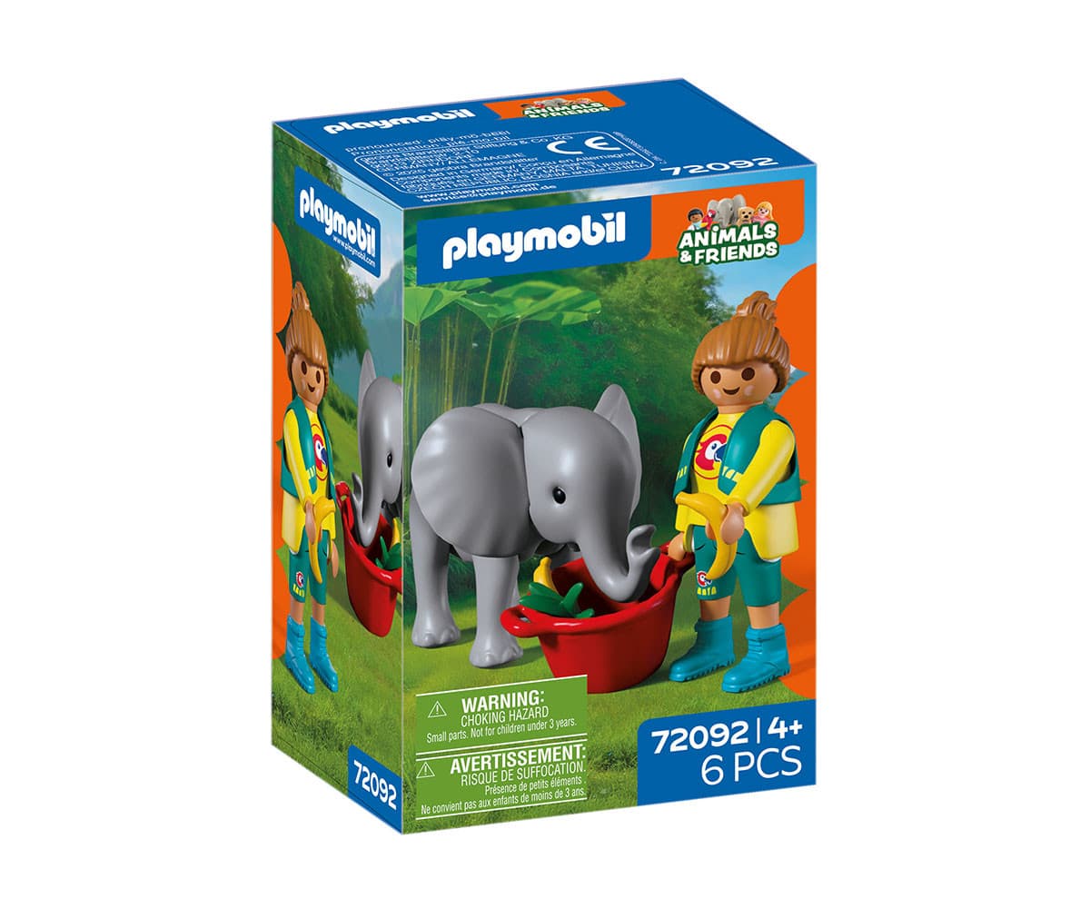 Playmobil - Бебе слонче и гледач на животни