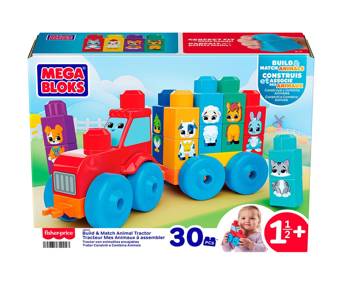 Mega Bloks - Комплект трактор с образи на животни
