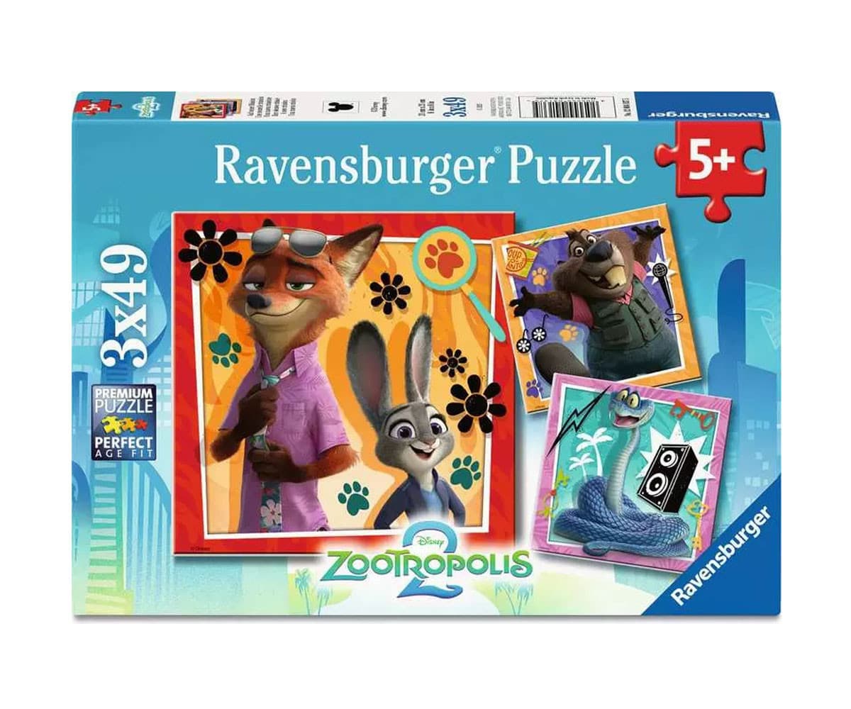 Пъзел Ravensburger 3x49 ел. - Zootropolis: На нова мисия