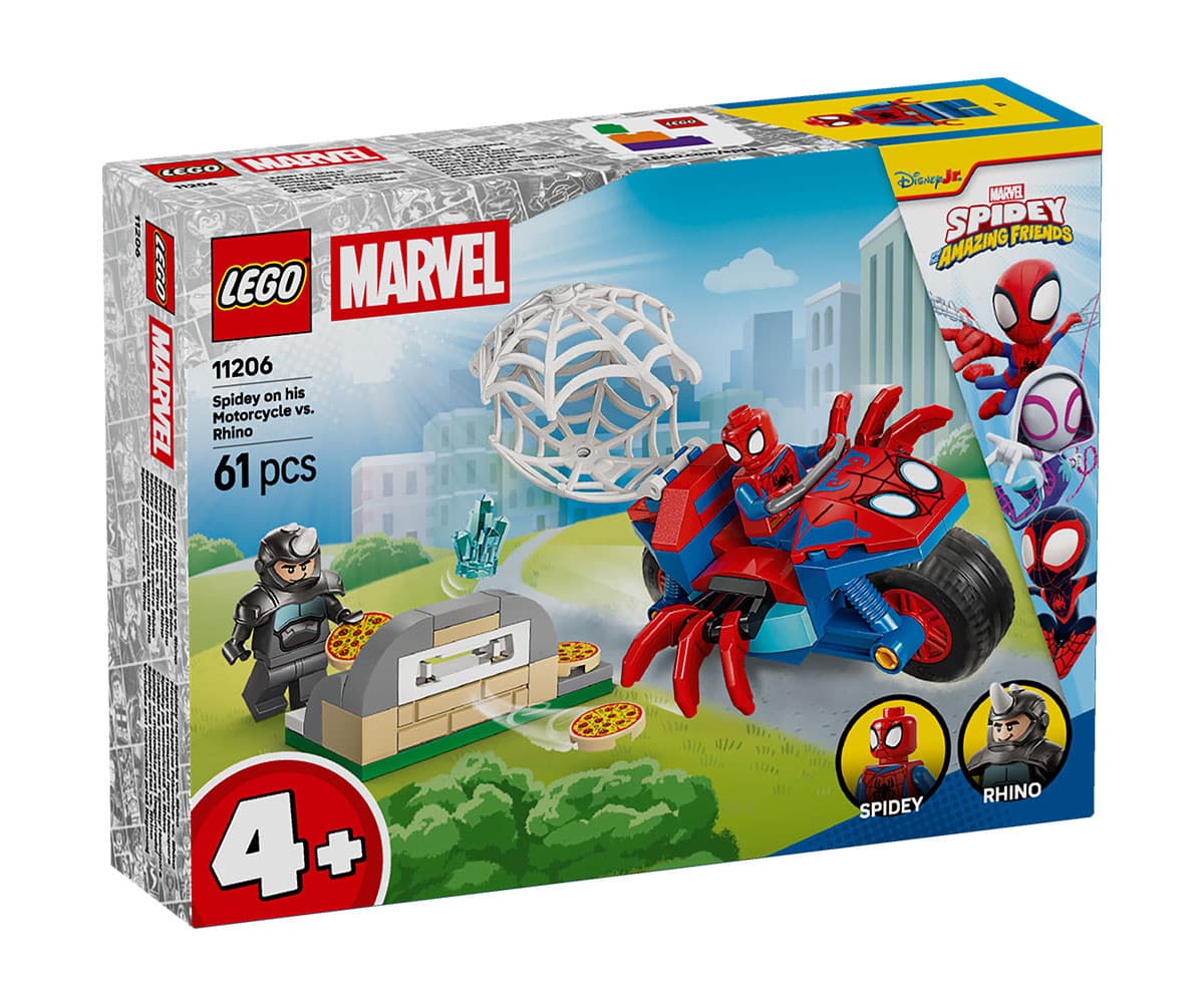 LEGO® Spidey 11206 - Спайди на мотоциклет срещу носорога