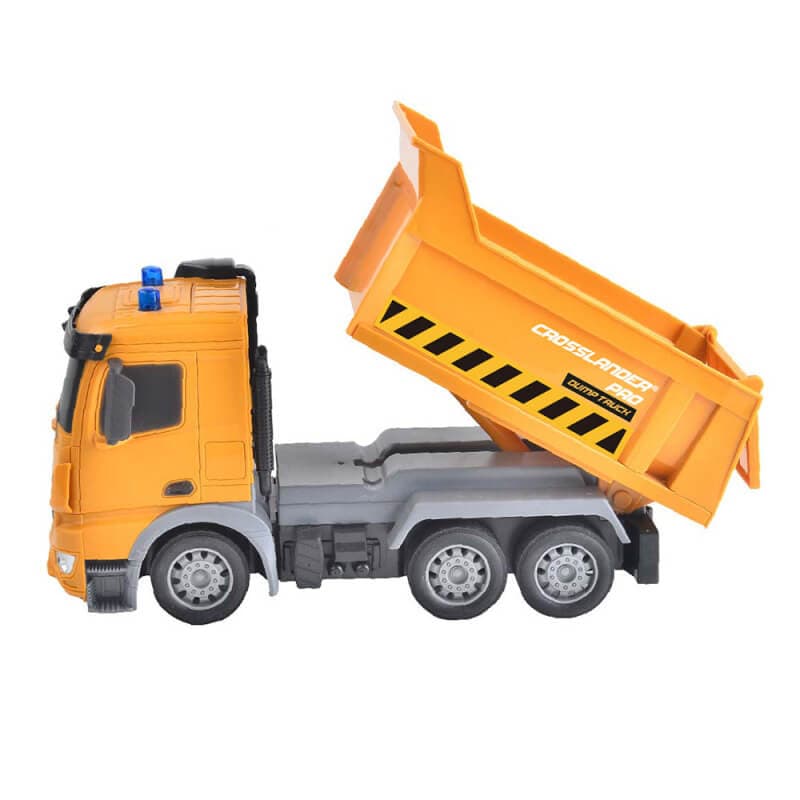 Детски камион (самосвал) с дистанционно управление - Lexibook RCP10 Crosslander Pro Radio Controlled Dump Truck (жълт)