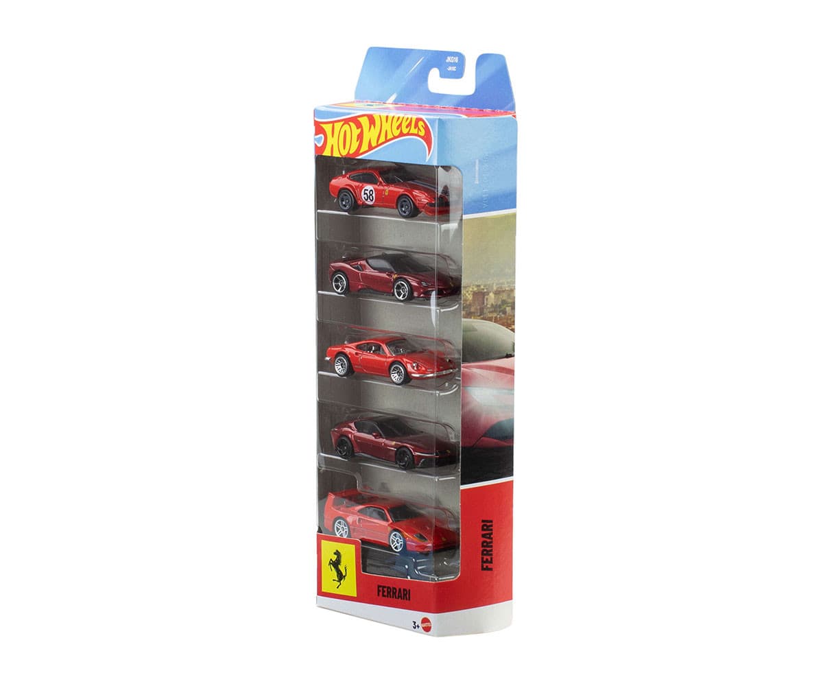 Hot Wheels - Комплект 5 броя колички Ферари