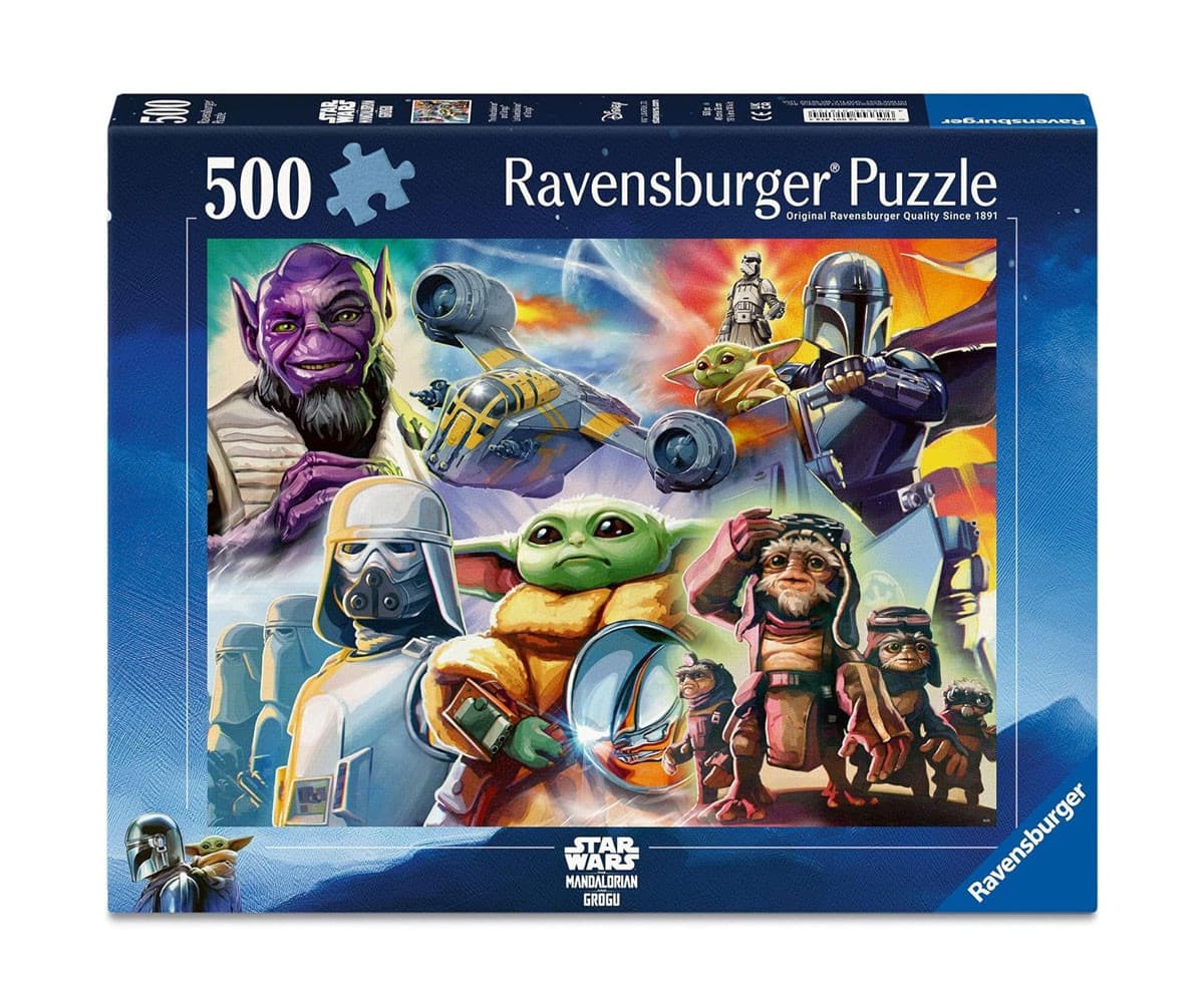 Пъзел Ravensburger 500 ел. - Мандалорианецът и Грогу