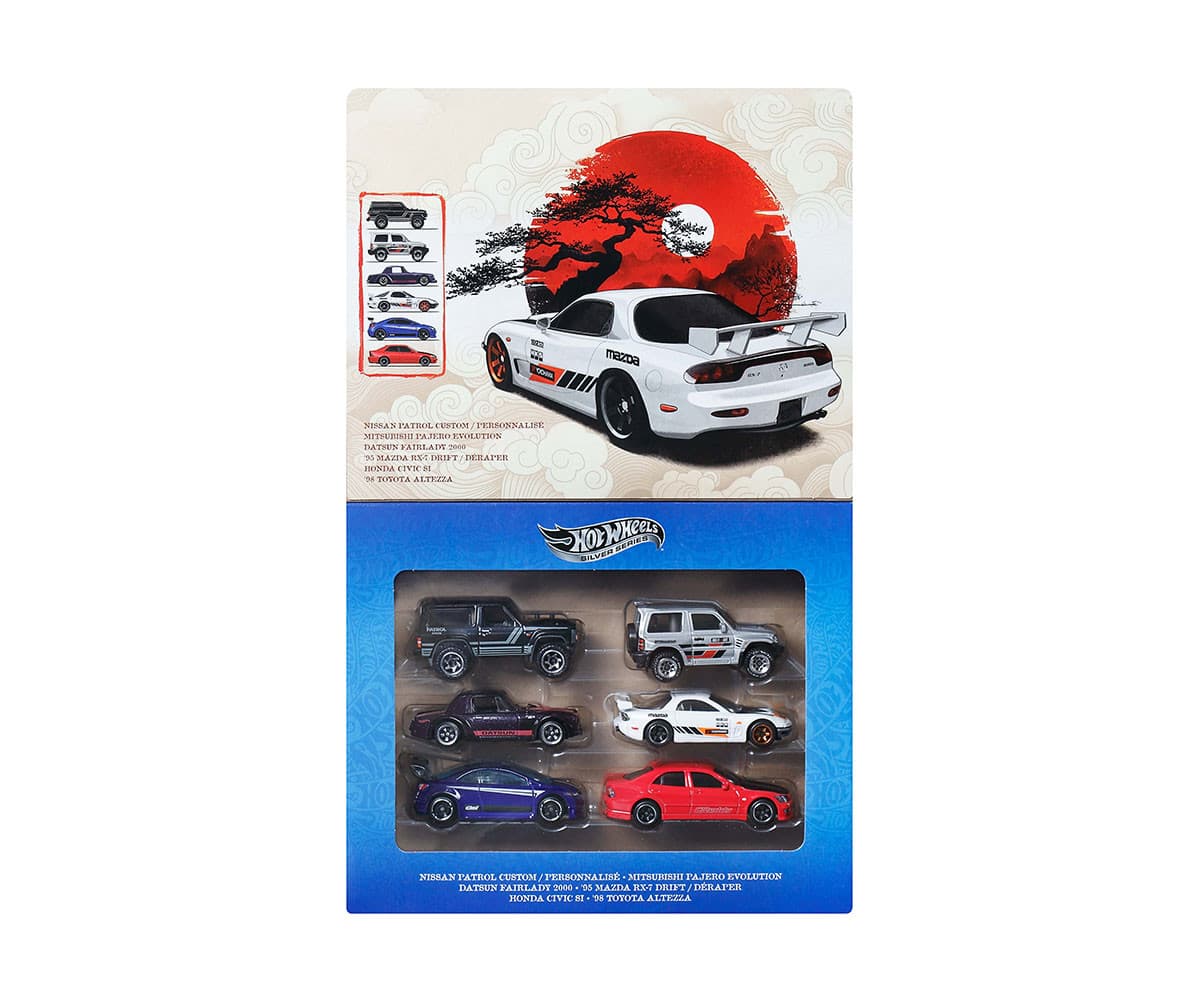 Hot Wheels Silver Series - Комплект 6 колички Япония