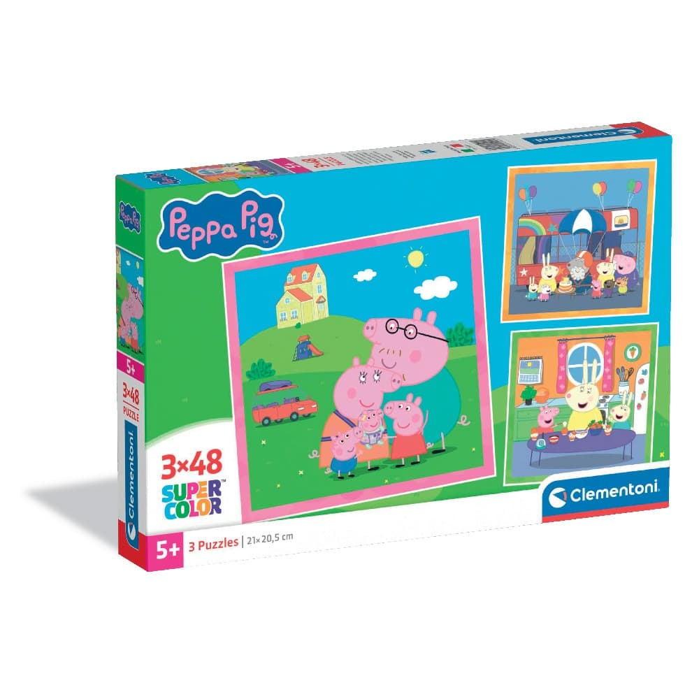 CLEMENTONI 3x48 части Пъзел Peppa Pig
