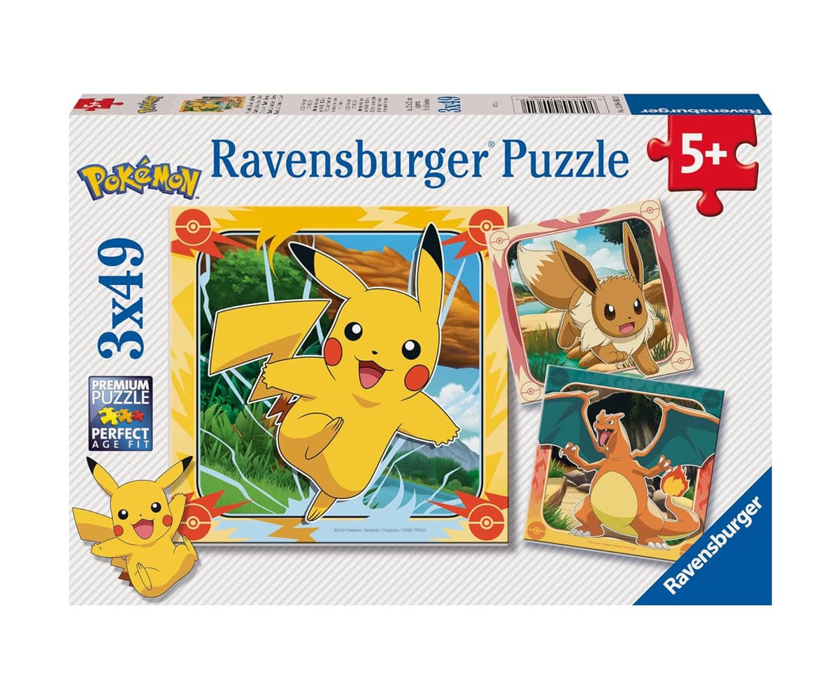 Пъзел Ravensburger 3x49 ел. - Покемон