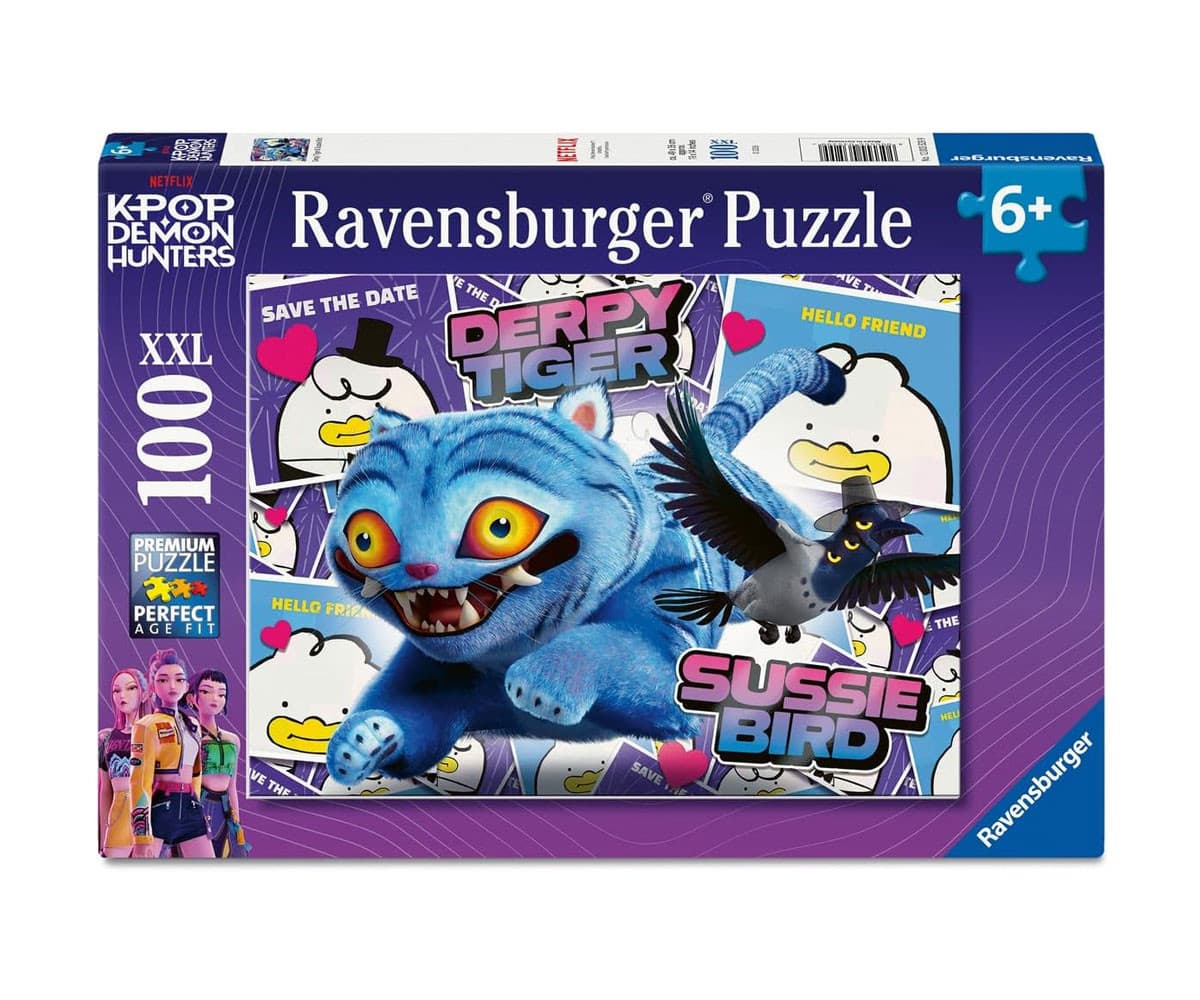 Пъзел Ravensburger 100 ел. XXL - KPop Demon Hunters: Дърпи и Сюзи