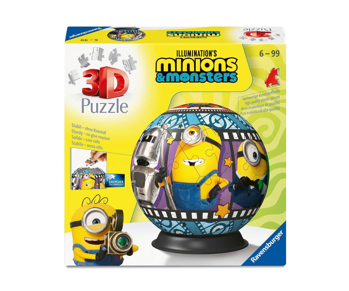 3D пъзел топка Ravensburger 72 ел. - Миньоните 3