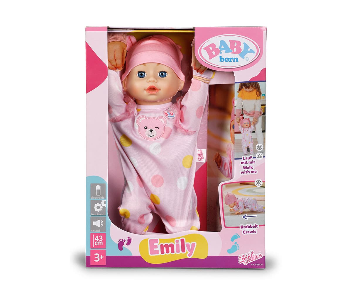Baby Born - Емили се учи да върви, 43 см