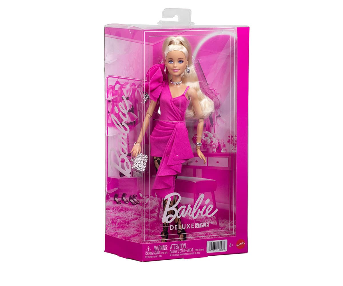 Кукла Barbie - Луксозен стил: С розово-черен чорапогащник