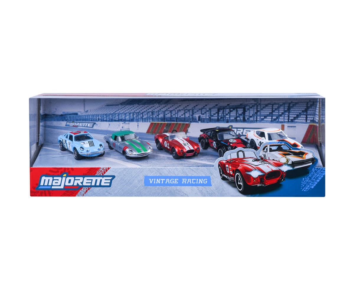 Majorette - Подаръчен комплект Vintage Racing, 5 части