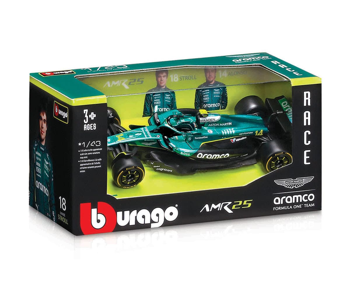 Bburago - модел на кола 1:43 - F1 Aston Martin AMR25 (#14)