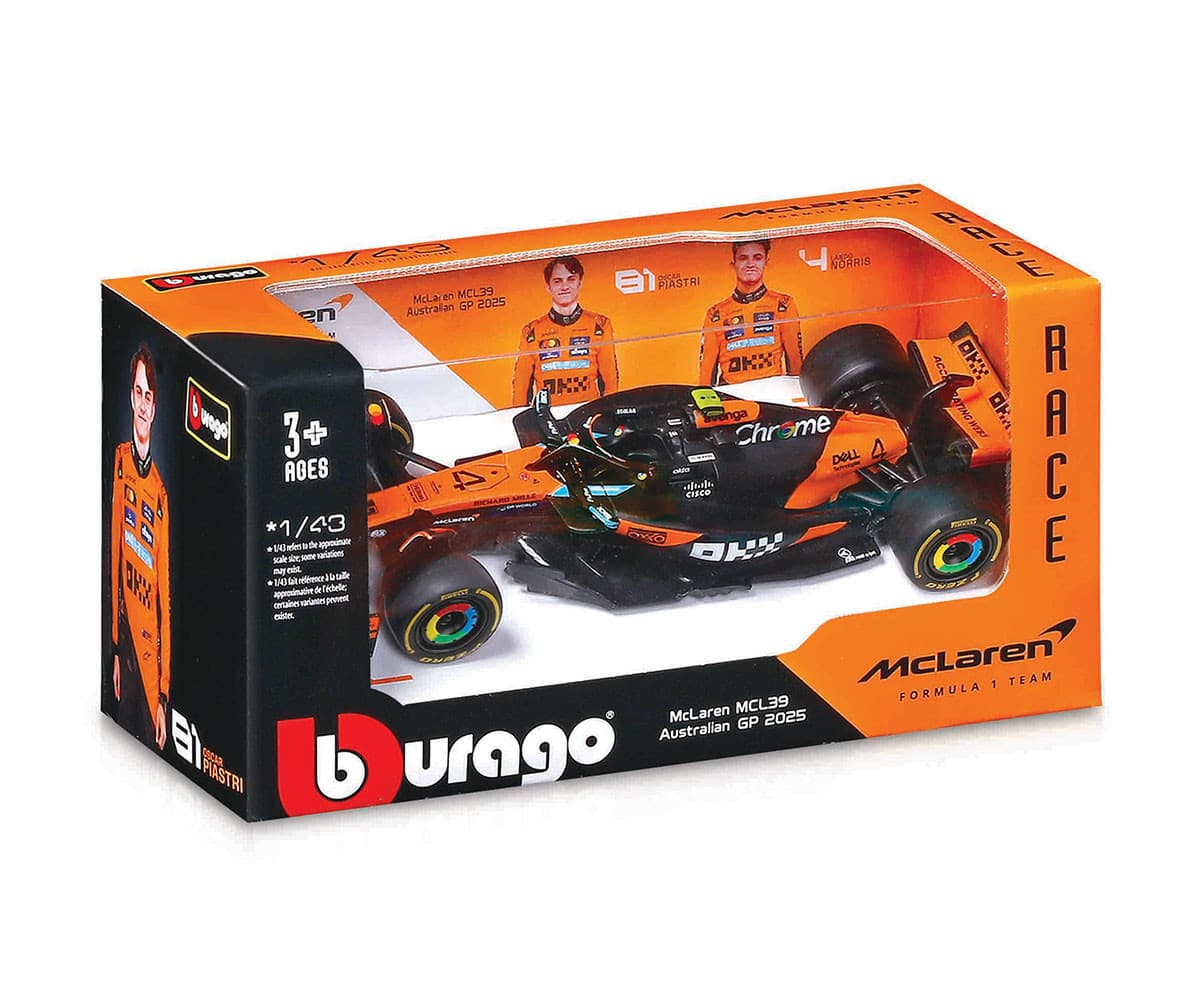Bburago - модел на кола 1:43 - F1 McLaren MCL39 (#4)