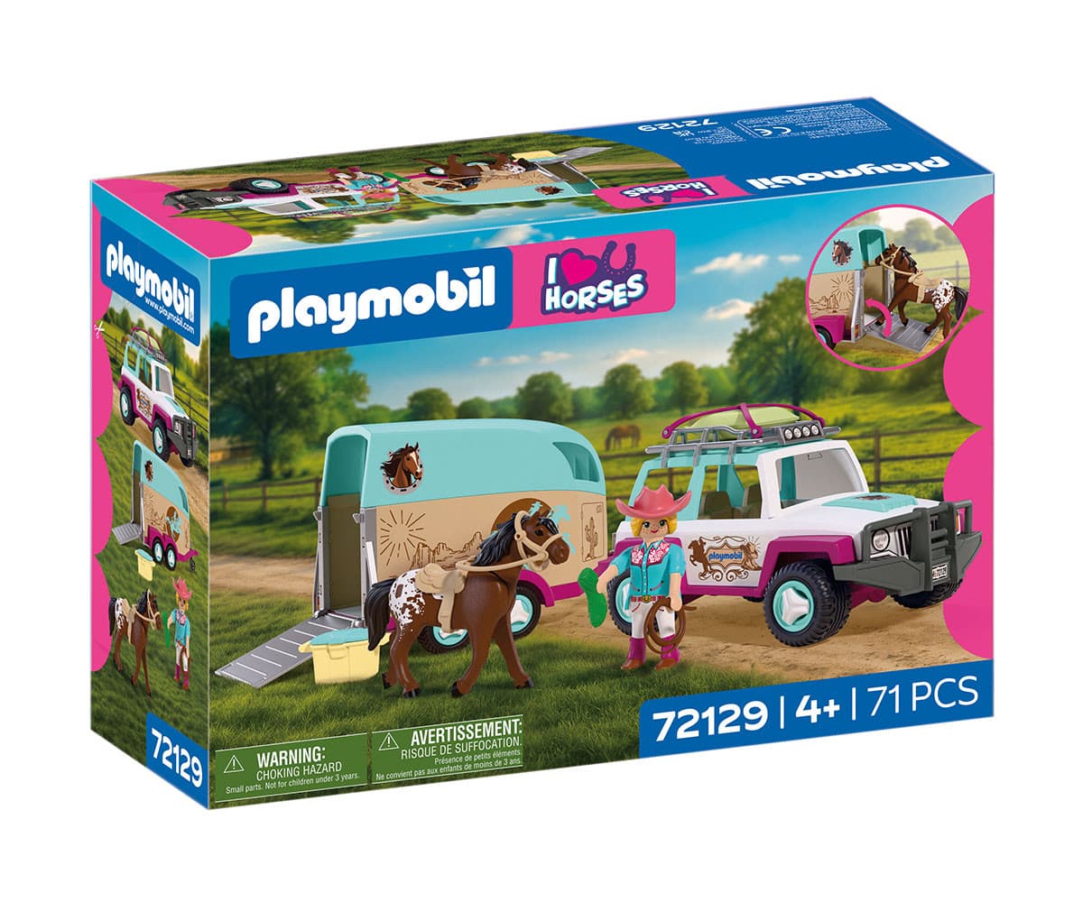 Playmobil - Автомобил с ремарке за кон