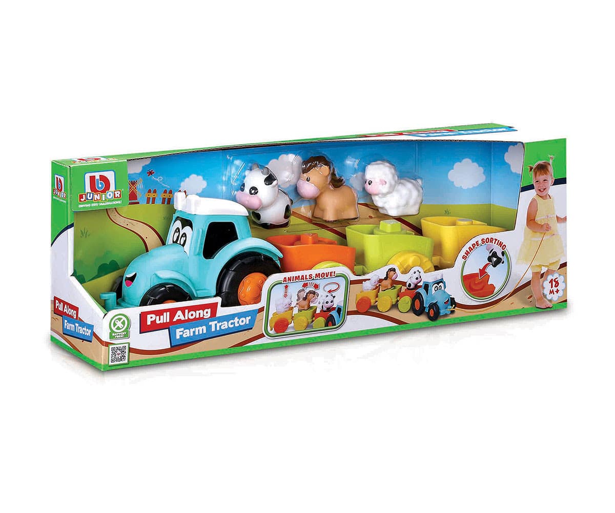 Bburago Junior - Играчка за дърпане фермерски трактор