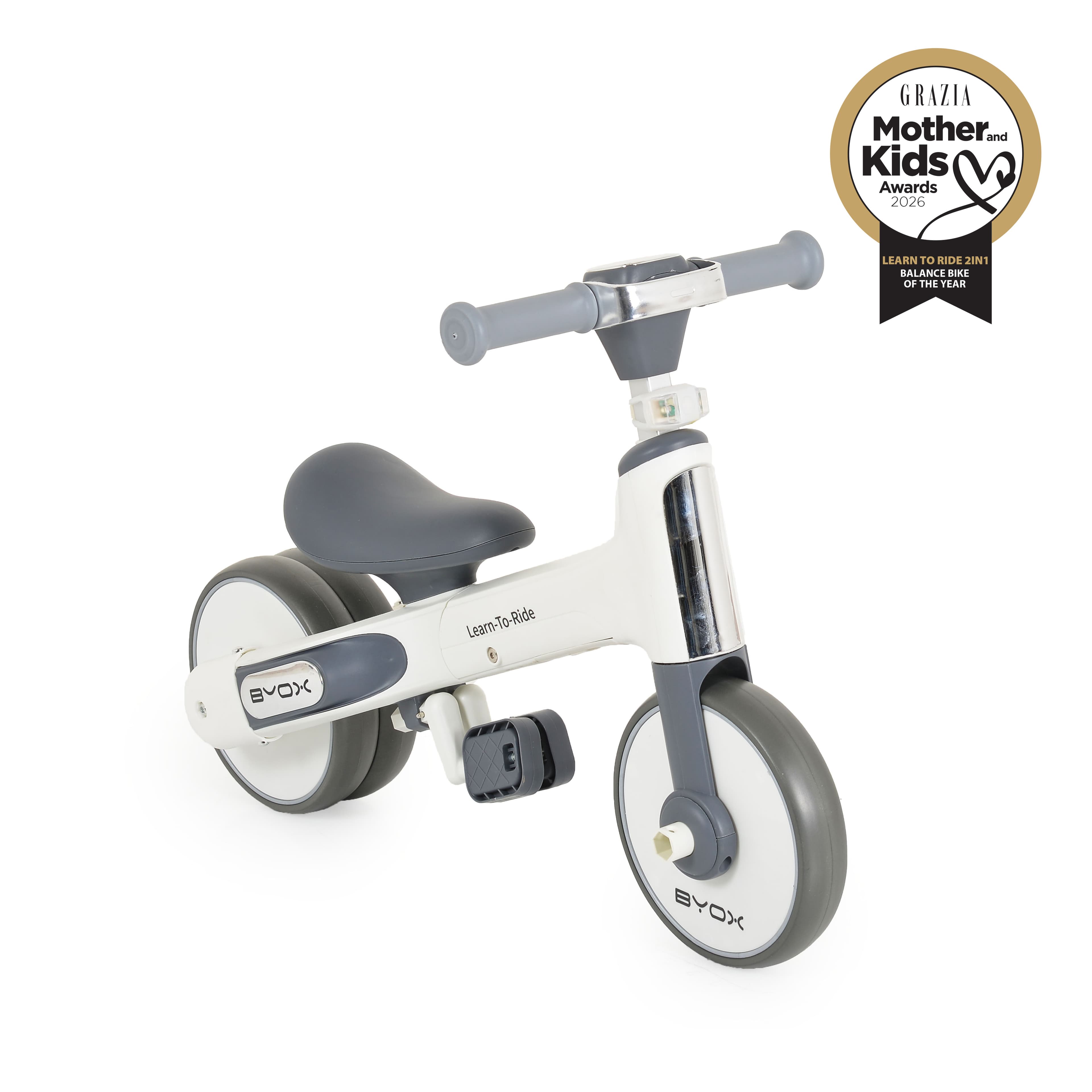 Мини баланс велосипед Learn to Ride 2в1 бял