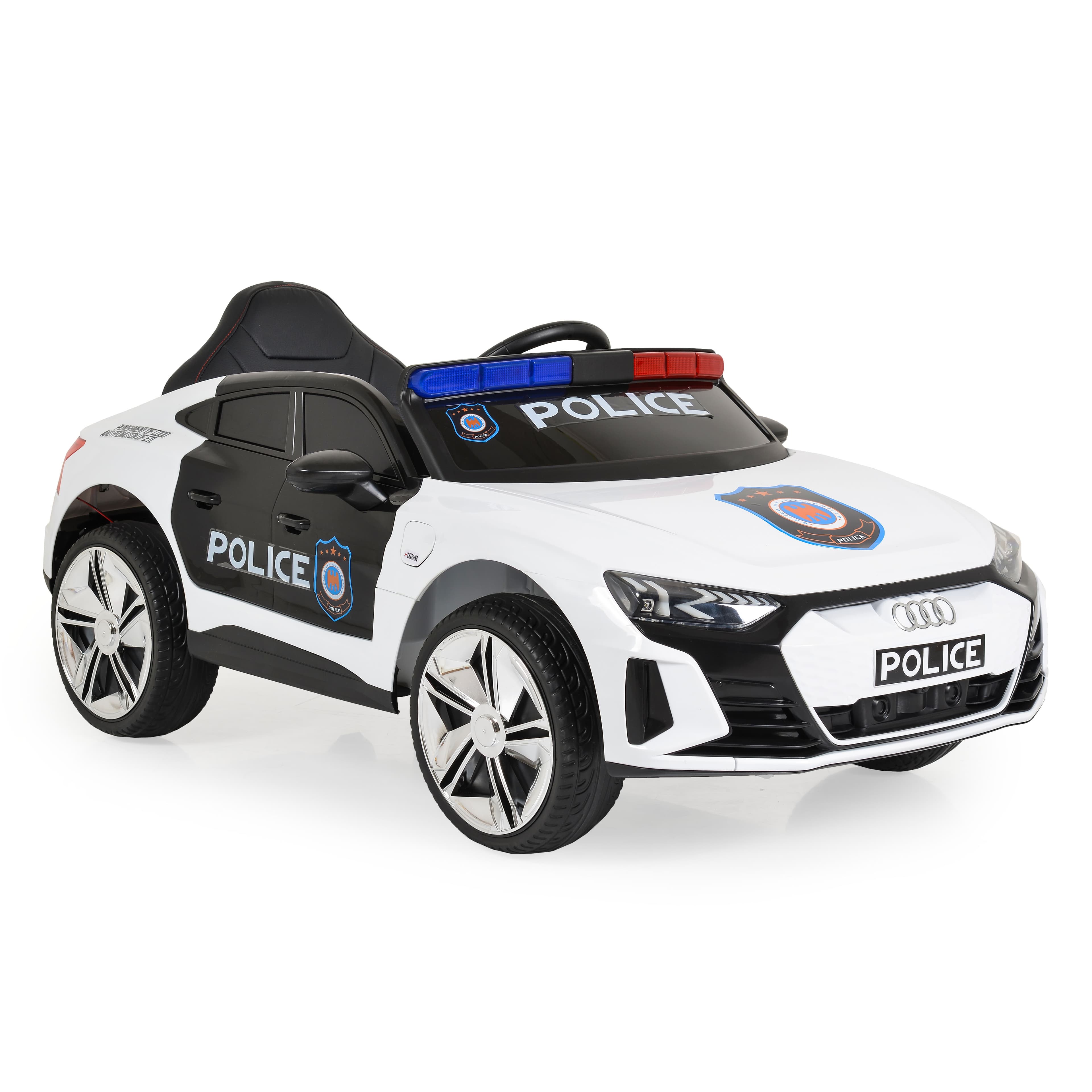 Акумулаторна кола Audi RS e-tron 717 бял полиция