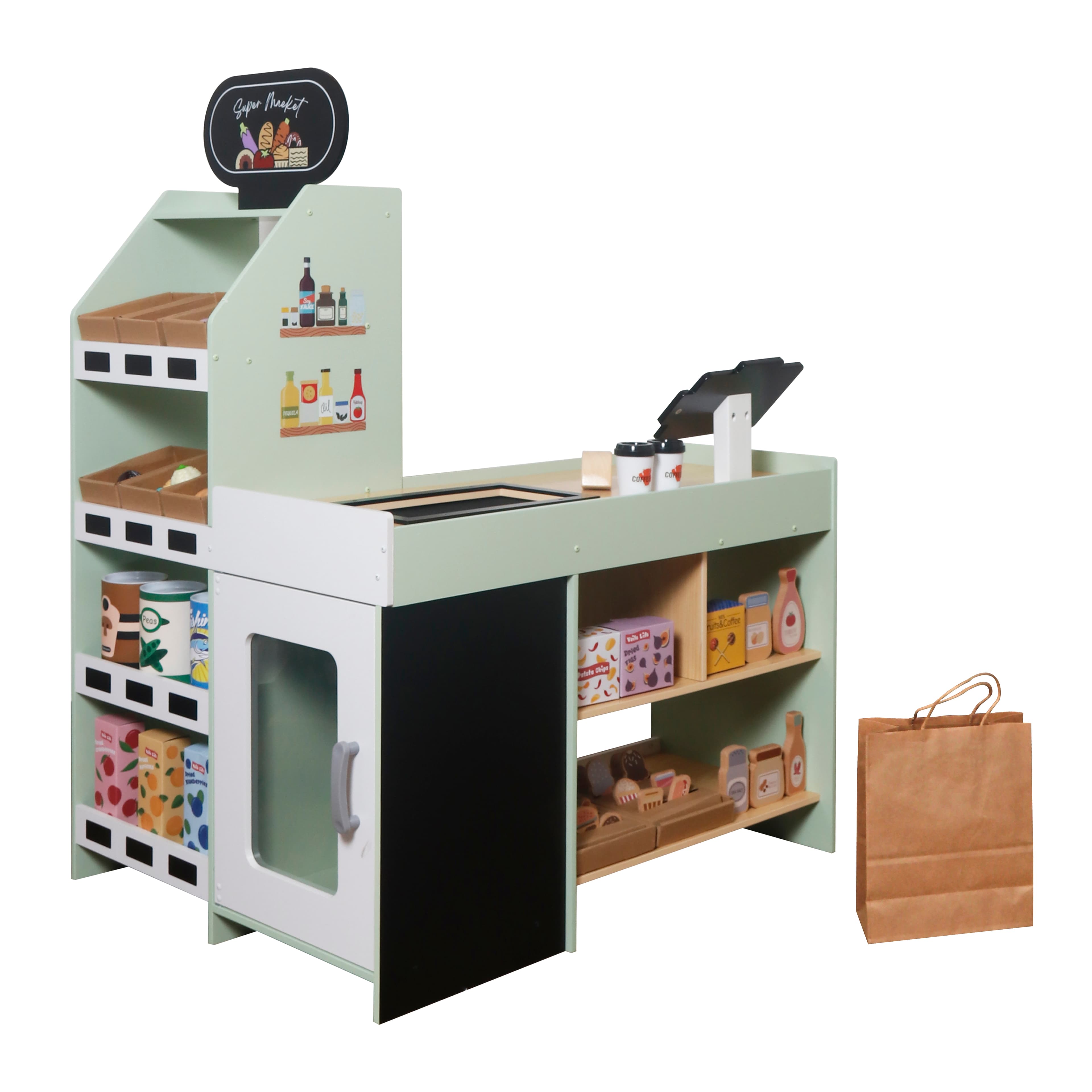 Дървен магазин за игра W10A214D