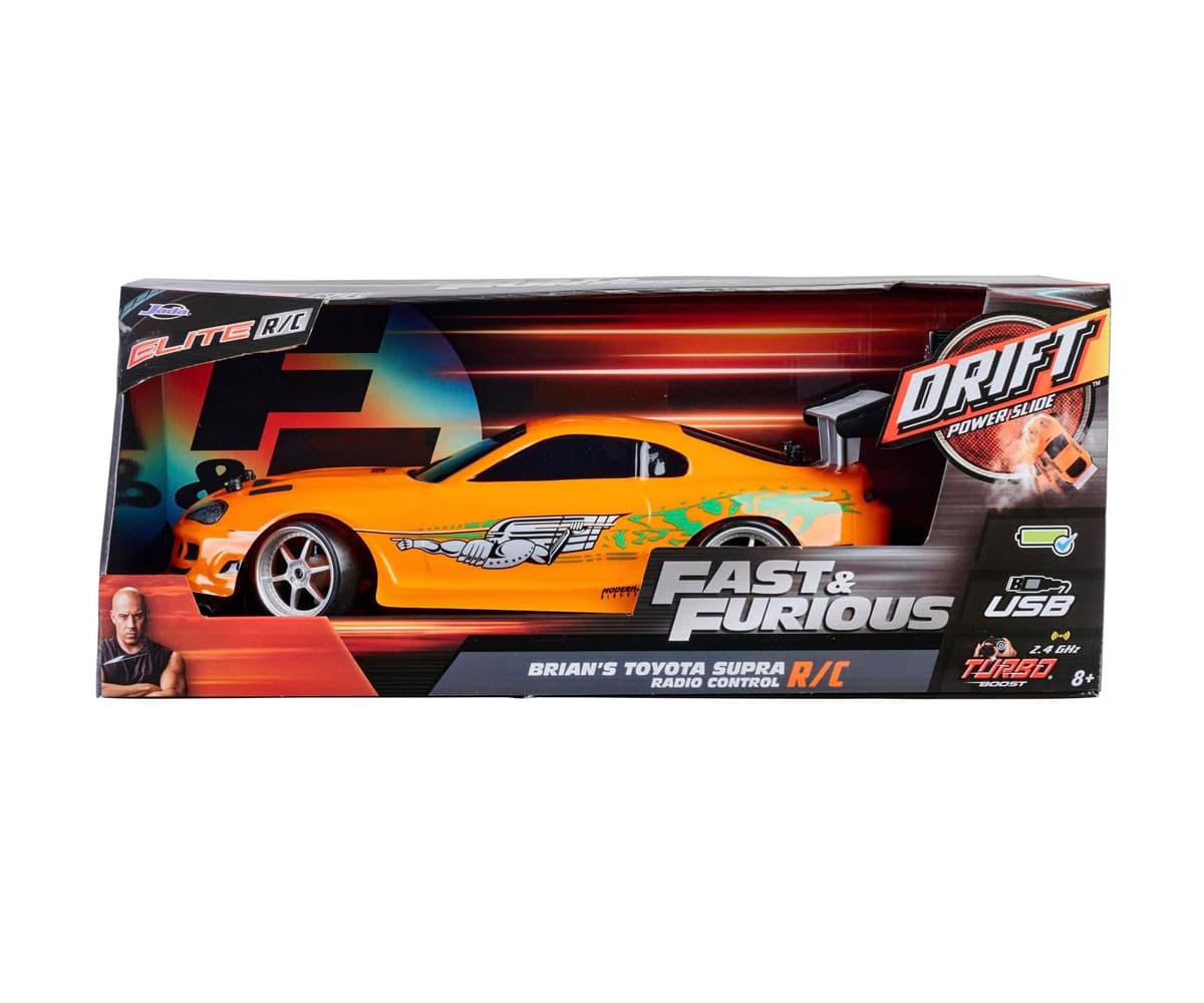 Jada - Бързи и яростни: Радиоуправляема дрифт кола Toyota Supra 1995, 1:10