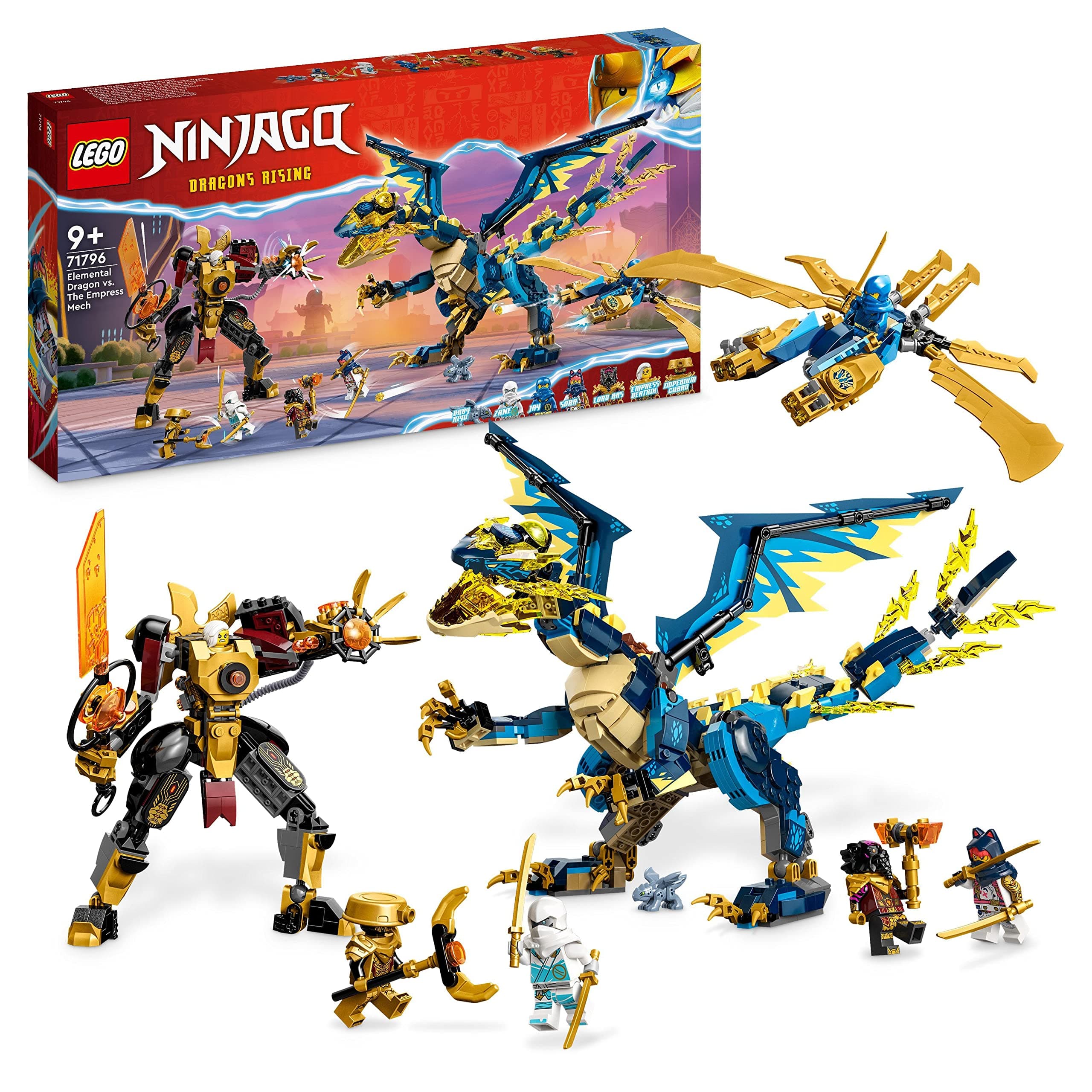 LEGO® NINJAGO® 71796 - Стихиен дракон срещу робот на Императрицата